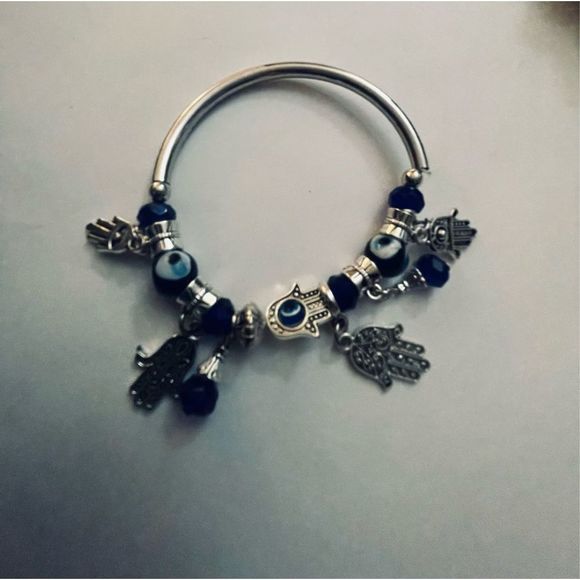 Silver BOHO BEAD CHARM BRACELET - Picture 4 of 5